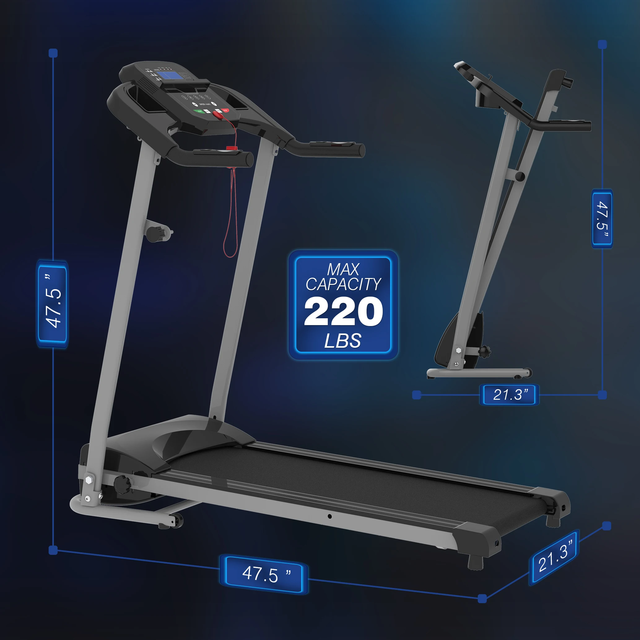 Home Gym Electric Machine - Складная беговая дорожка TOPKO для небольших