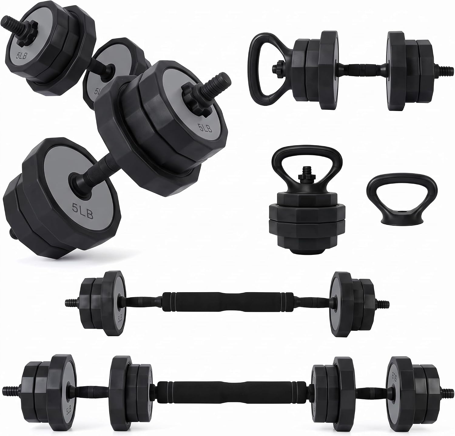 Home Gym Dumbbell Set - Набор регулируемых гантелей 45/65/85 фунтов, 3