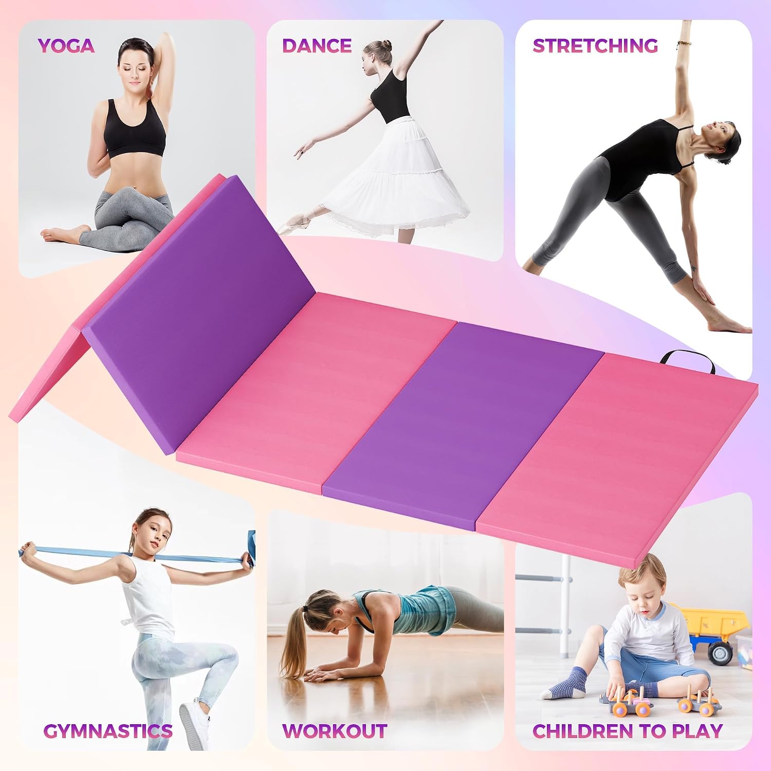 Home Gym On Carpet - Складной коврик для йоги и гимнастики,